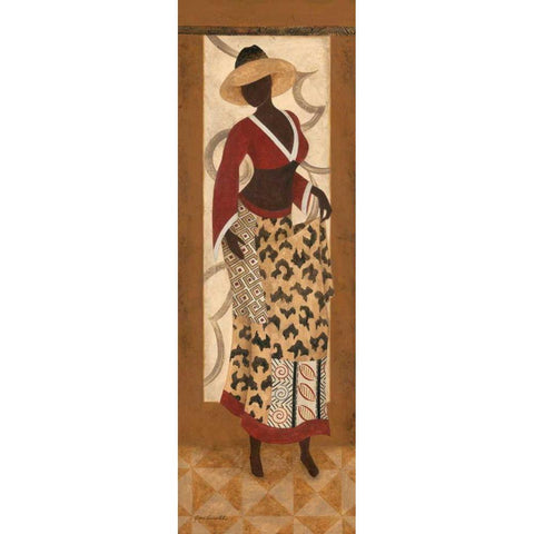 Forever Chic I Gold Ornate Wood Framed Art Print with Double Matting by Carroll, Jane