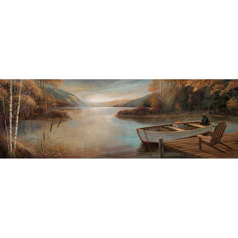 Tranquil Waters White Modern Wood Framed Art Print by Manning, Ruane