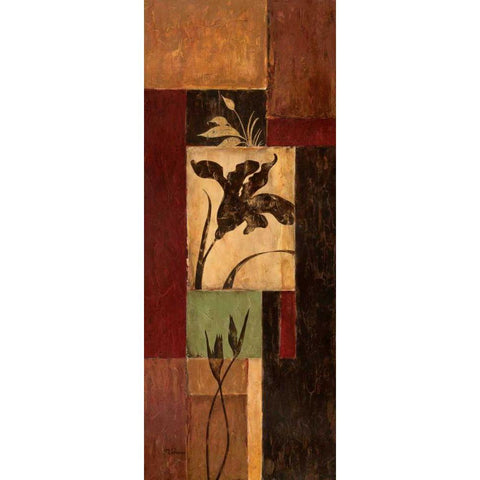 Iris Shadow Black Modern Wood Framed Art Print by Donovan, Maria