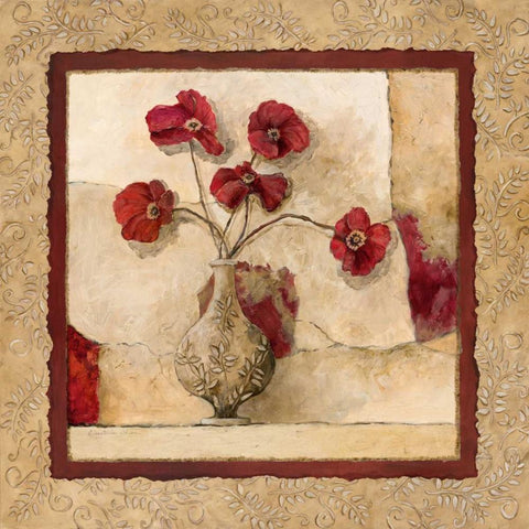 Cinq Pavos White Modern Wood Framed Art Print with Double Matting by Olson, Charlene