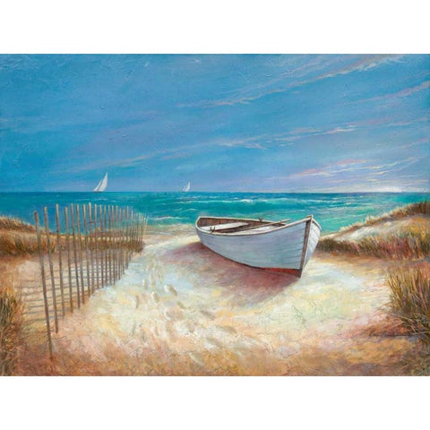 Ocean Breeze Black Modern Wood Framed Art Print with Double Matting by Manning, Ruane
