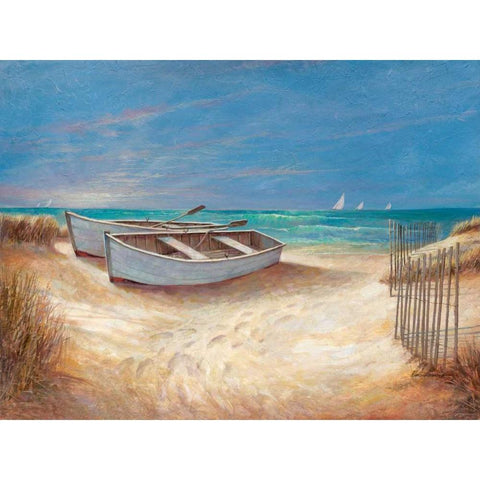 Sands of Time White Modern Wood Framed Art Print by Manning, Ruane