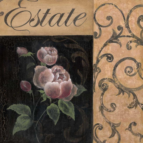 Estate Gold Ornate Wood Framed Art Print with Double Matting by Tava Studios