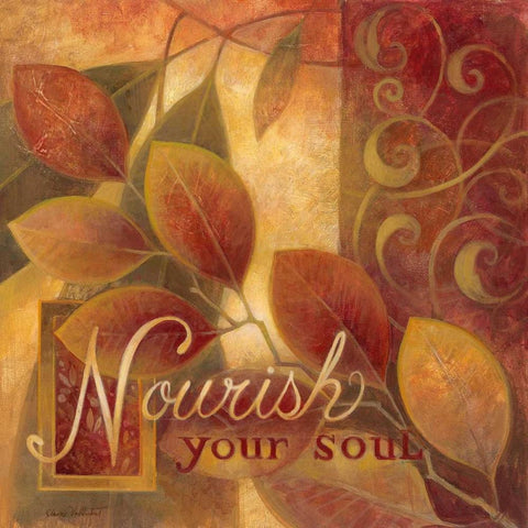 Nourish Black Ornate Wood Framed Art Print with Double Matting by Vollherbst-Lane, Elaine