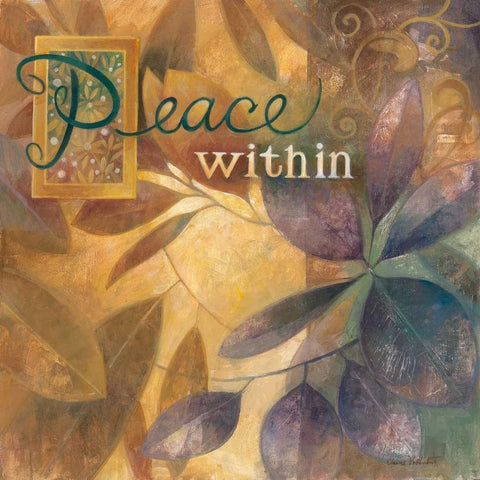 Peace White Modern Wood Framed Art Print by Vollherbst-Lane, Elaine