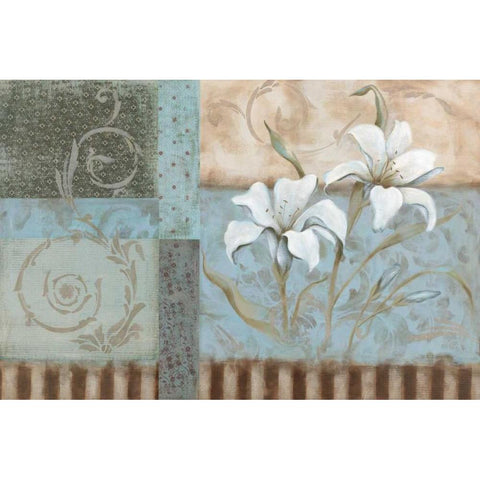 Crystal Blue Lily White Modern Wood Framed Art Print by Robinson, Carol