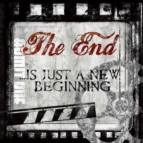 The End Black Modern Wood Framed Art Print with Double Matting by Knutsen, Conrad