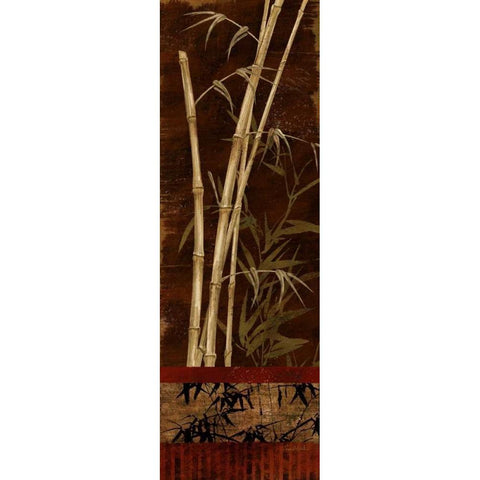 Bamboo Garden I Gold Ornate Wood Framed Art Print with Double Matting by Knutsen, Conrad