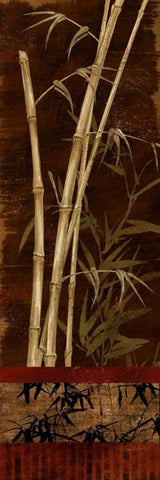 Bamboo Garden I Black Ornate Wood Framed Art Print with Double Matting by Knutsen, Conrad