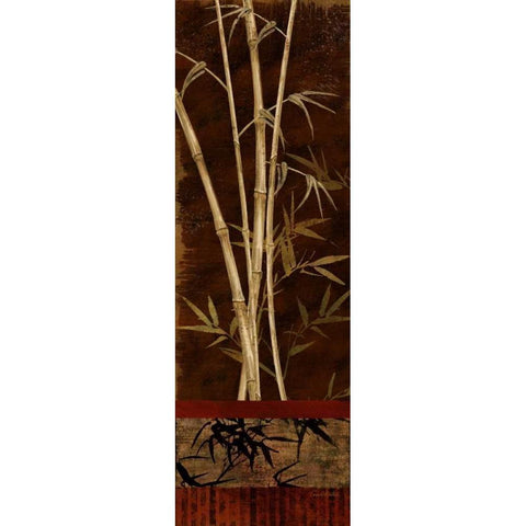 Bamboo Garden II Gold Ornate Wood Framed Art Print with Double Matting by Knutsen, Conrad