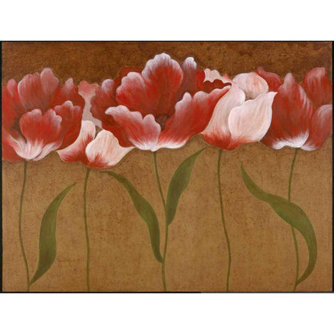 Flower Dance I White Modern Wood Framed Art Print by Tava Studios