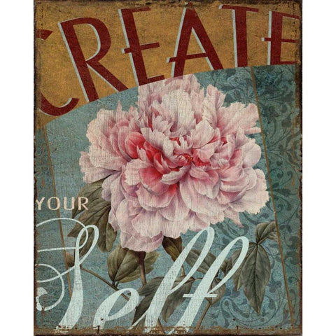 Create Yourself Gold Ornate Wood Framed Art Print with Double Matting by Donovan, Kelly