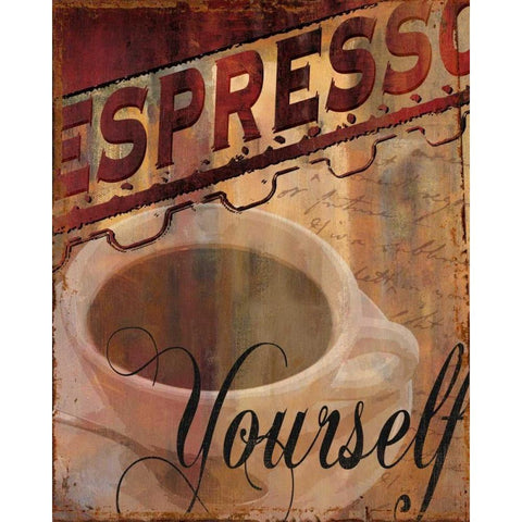 Espresso Yourself Black Modern Wood Framed Art Print with Double Matting by Donovan, Kelly