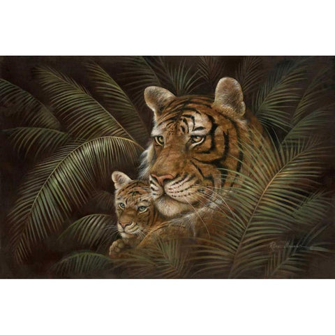 Endangered Love Black Modern Wood Framed Art Print with Double Matting by Manning, Ruane