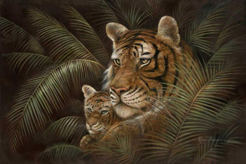 Endangered Love White Modern Wood Framed Art Print with Double Matting by Manning, Ruane