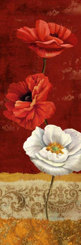 Poppy Gestures I Black Ornate Wood Framed Art Print with Double Matting by Knutsen, Conrad