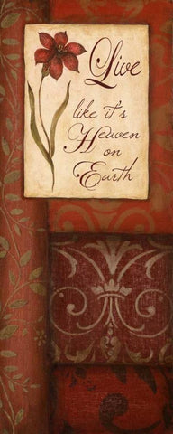 Heaven on Earth Black Ornate Wood Framed Art Print with Double Matting by Tava Studios