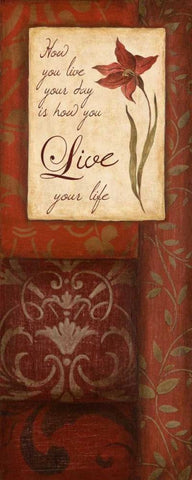 Live Your Life White Modern Wood Framed Art Print with Double Matting by Tava Studios