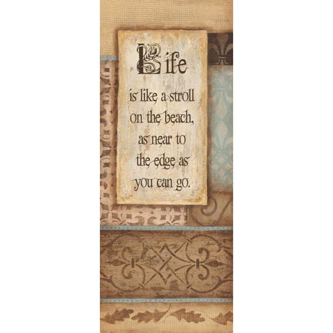 Life Black Modern Wood Framed Art Print with Double Matting by Tava Studios