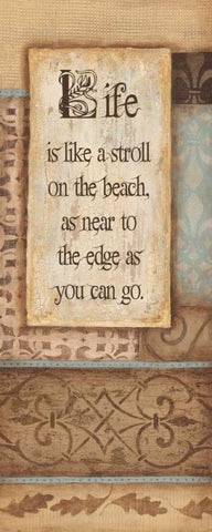 Life White Modern Wood Framed Art Print with Double Matting by Tava Studios