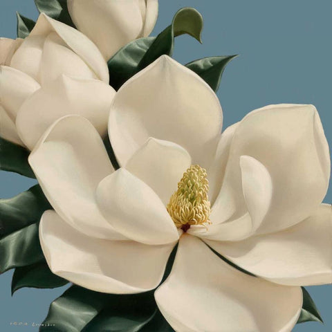 Dolce Magnolia White Modern Wood Framed Art Print by Levashov, Igor