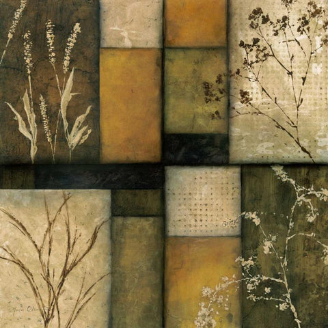Autumn Detail II Gold Ornate Wood Framed Art Print with Double Matting by Olson, Norm