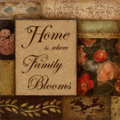 Home Gold Ornate Wood Framed Art Print with Double Matting by Tava Studios