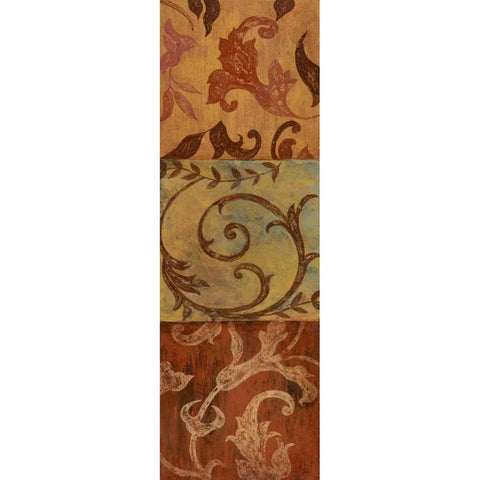 Patina Panel I Gold Ornate Wood Framed Art Print with Double Matting by Tava Studios