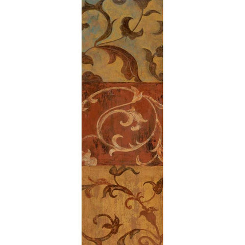 Patina Panel II Gold Ornate Wood Framed Art Print with Double Matting by Tava Studios