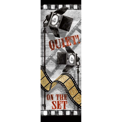 Quiet on the Set White Modern Wood Framed Art Print by Knutsen, Conrad