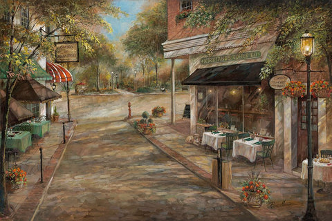 My Kinda Town White Modern Wood Framed Art Print with Double Matting by Manning, Ruane