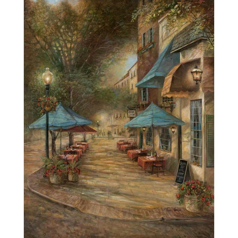Dappled Sidewalks Gold Ornate Wood Framed Art Print with Double Matting by Manning, Ruane