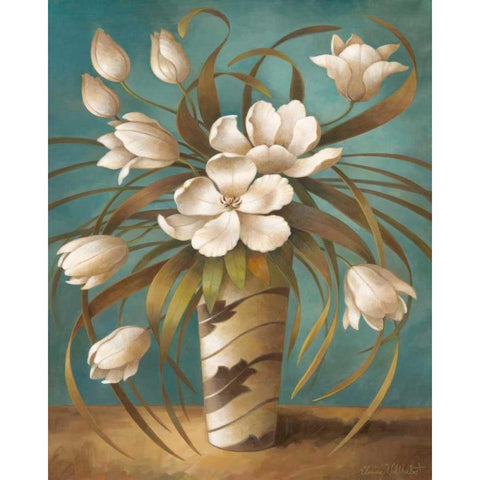 Vision in White I Black Modern Wood Framed Art Print with Double Matting by Vollherbst-Lane, Elaine