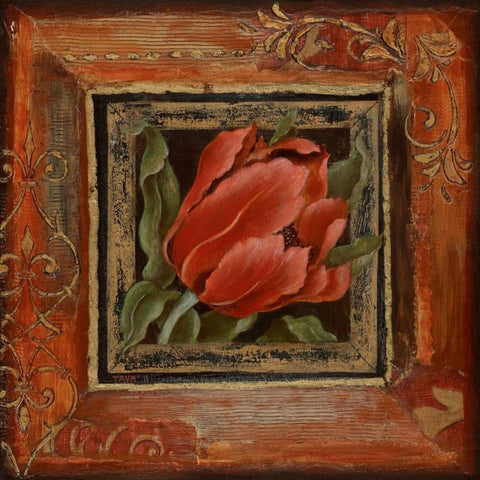 Hollands Gift I Gold Ornate Wood Framed Art Print with Double Matting by Tava Studios