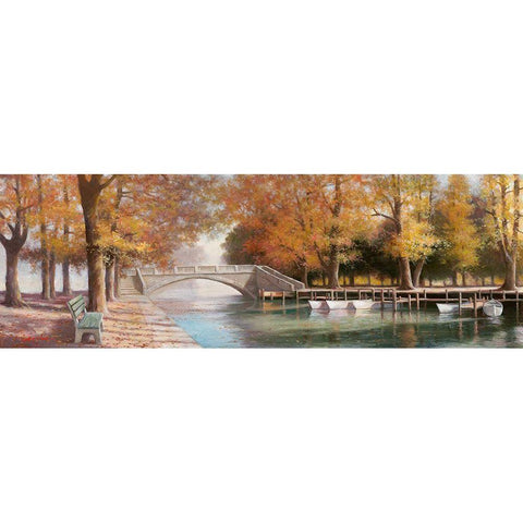 Day in the Park I Gold Ornate Wood Framed Art Print with Double Matting by Chiu, T.C.