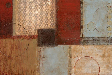 Seasons Go Round I Black Ornate Wood Framed Art Print with Double Matting by Tava Studios