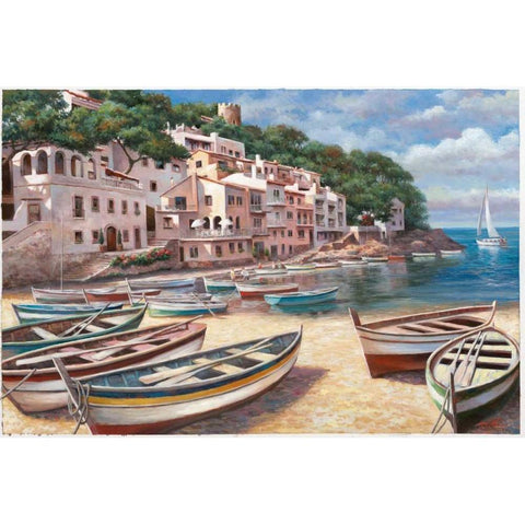 Bella Mattina I White Modern Wood Framed Art Print by Chiu, T.C.