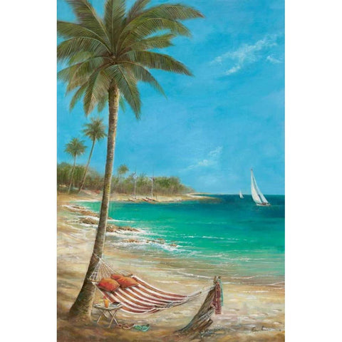 Gentle Breezes Black Modern Wood Framed Art Print by Manning, Ruane