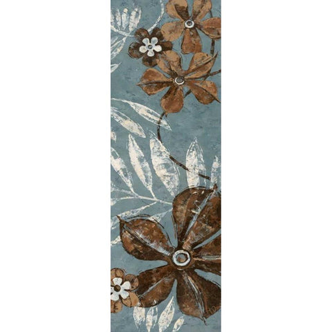 Denim Garden I Black Modern Wood Framed Art Print by Donovan, Maria