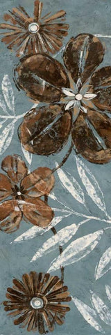 Denim Garden II Black Ornate Wood Framed Art Print with Double Matting by Donovan, Maria