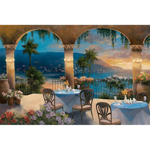 Amalfi Holiday I Gold Ornate Wood Framed Art Print with Double Matting by Chiu, T.C.