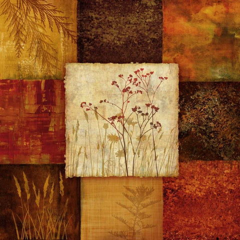 Autumns Edge II White Modern Wood Framed Art Print with Double Matting by Knutsen, Conrad