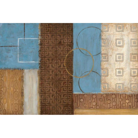 Earth and Sky I Gold Ornate Wood Framed Art Print with Double Matting by Tava Studios