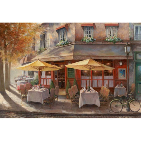 Le Petit Chatelet Black Modern Wood Framed Art Print with Double Matting by Chiu, T.C.