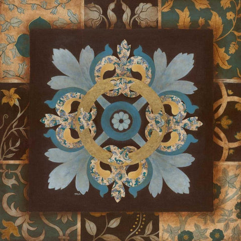 Relativity II Gold Ornate Wood Framed Art Print with Double Matting by Tava Studios