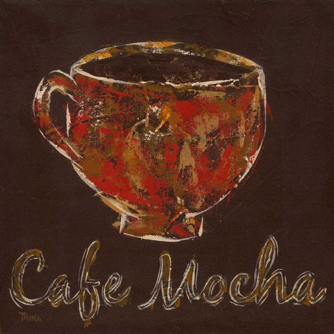 Cafe Mocha White Modern Wood Framed Art Print with Double Matting by Craven, Katrina