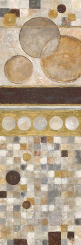 Lucido Mosaico I White Modern Wood Framed Art Print with Double Matting by Tava Studios