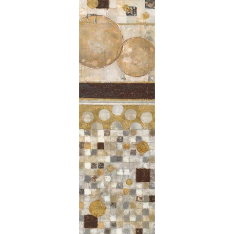 Lucido Mosaico II Black Modern Wood Framed Art Print with Double Matting by Tava Studios