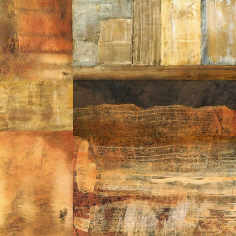 Amber Ground I White Modern Wood Framed Art Print by Olson, Norm