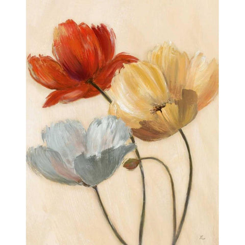 Poppy Palette II Black Modern Wood Framed Art Print by Nan
